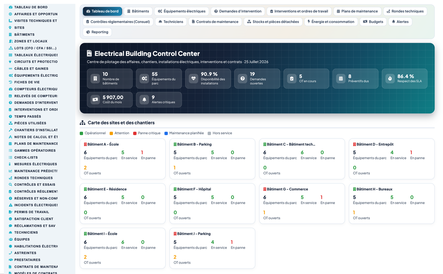 Building Electricity, Electrical Contracting & Low-Current Systems Management for Dolibarr