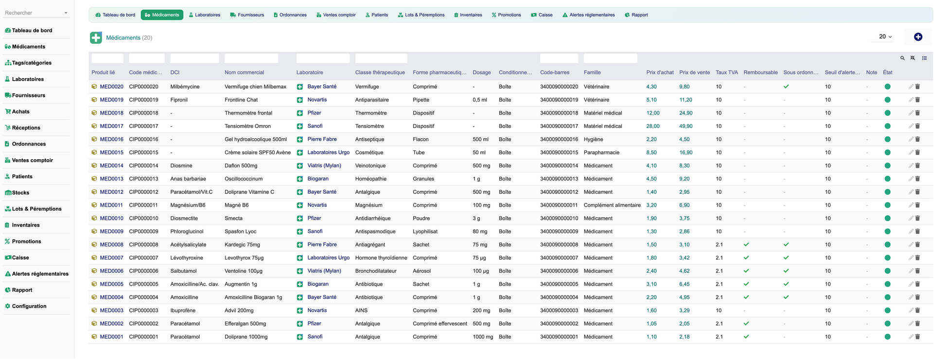 DoliResources - Dolibarr - 02_Medicaments_liste_0776e71f-5b69-4427-aa59-3d998a999696