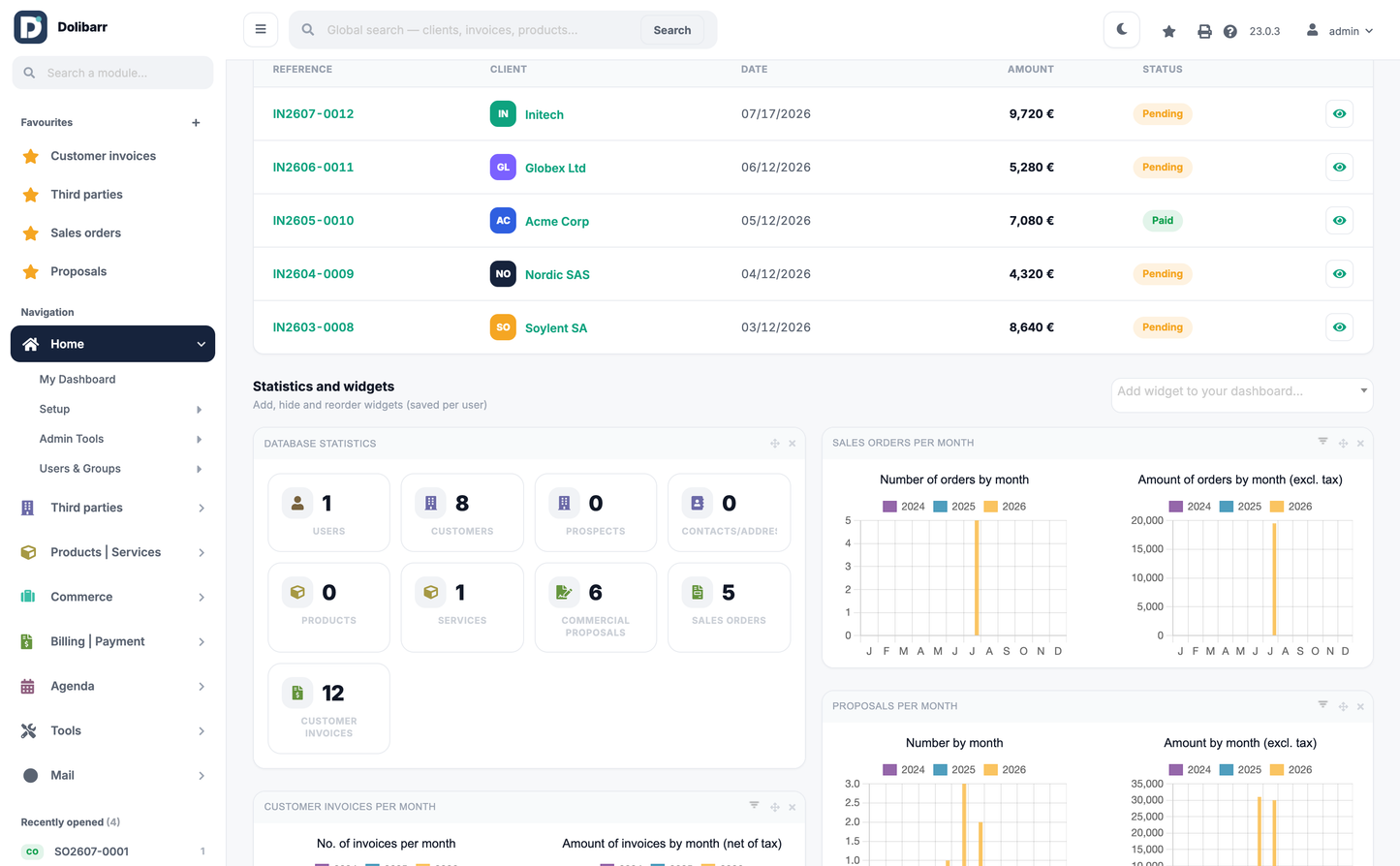 DoliResources - Dolibarr - 04_dashboard_light_invoices_table