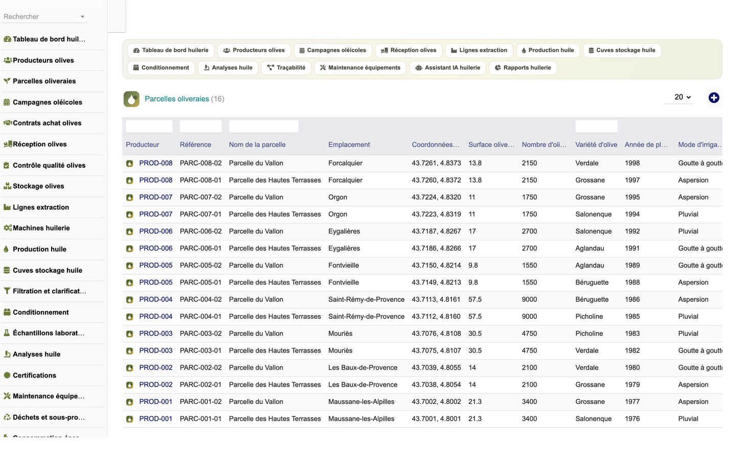 DoliResources - Dolibarr - 04_parcelles_oliveraies