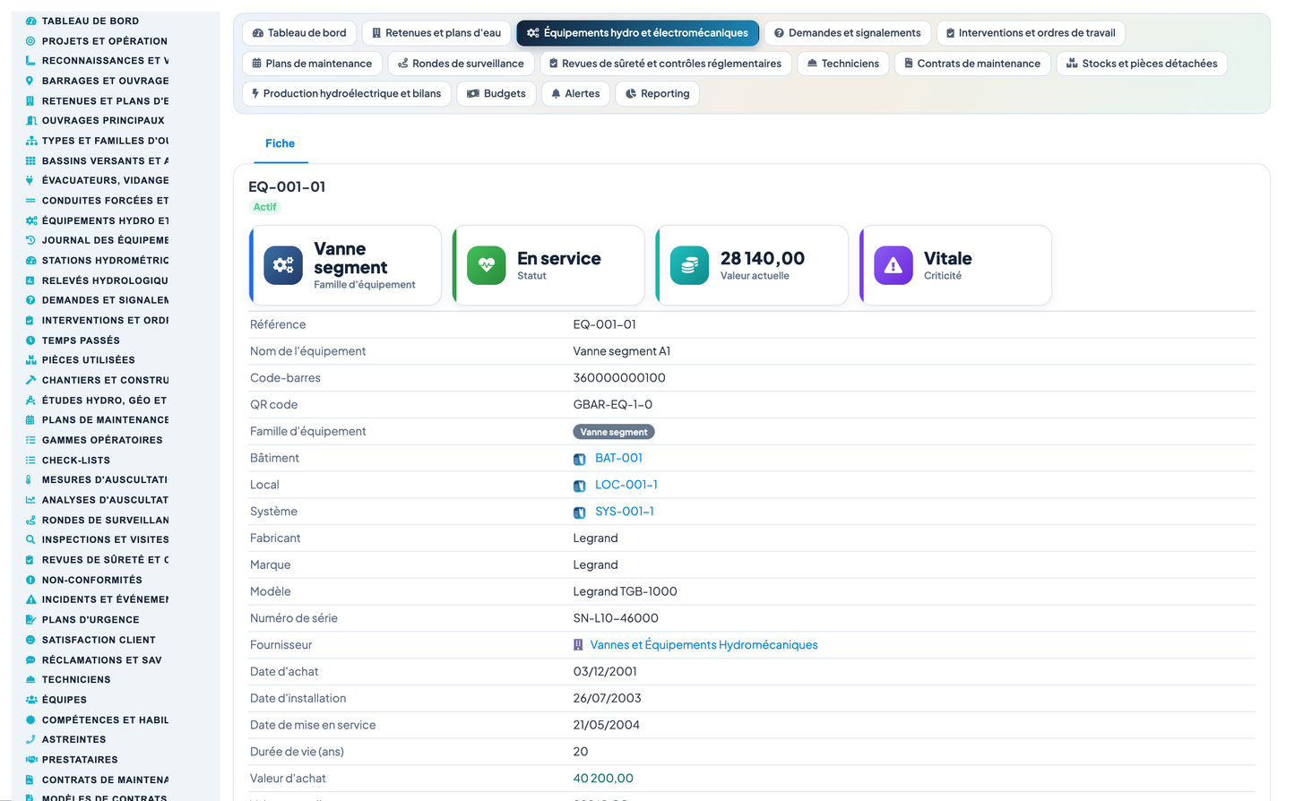 Dam & Reservoir Lifecycle Management - Dolibarr