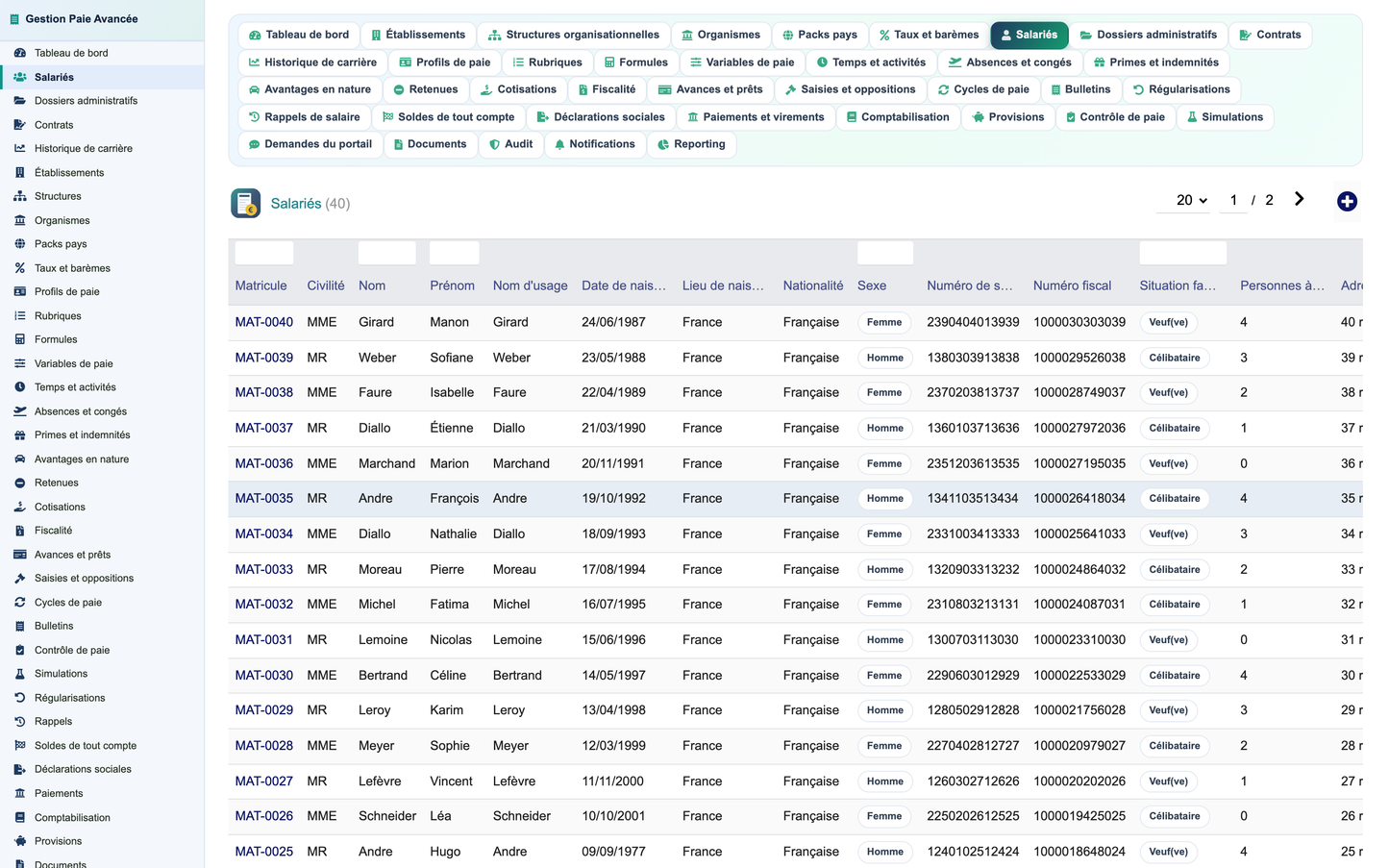 Advanced Payroll Management - Dolibarr