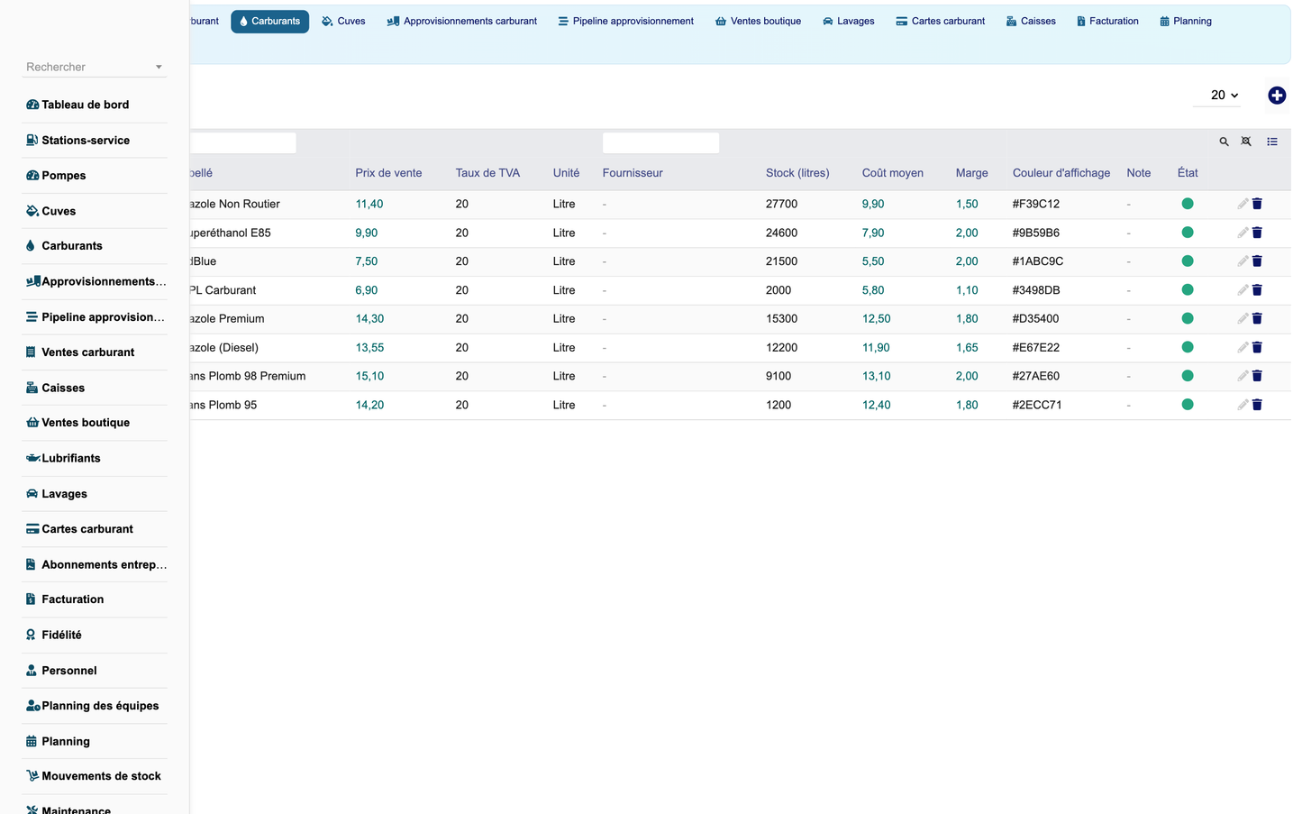DoliResources - Dolibarr - 07_carburants