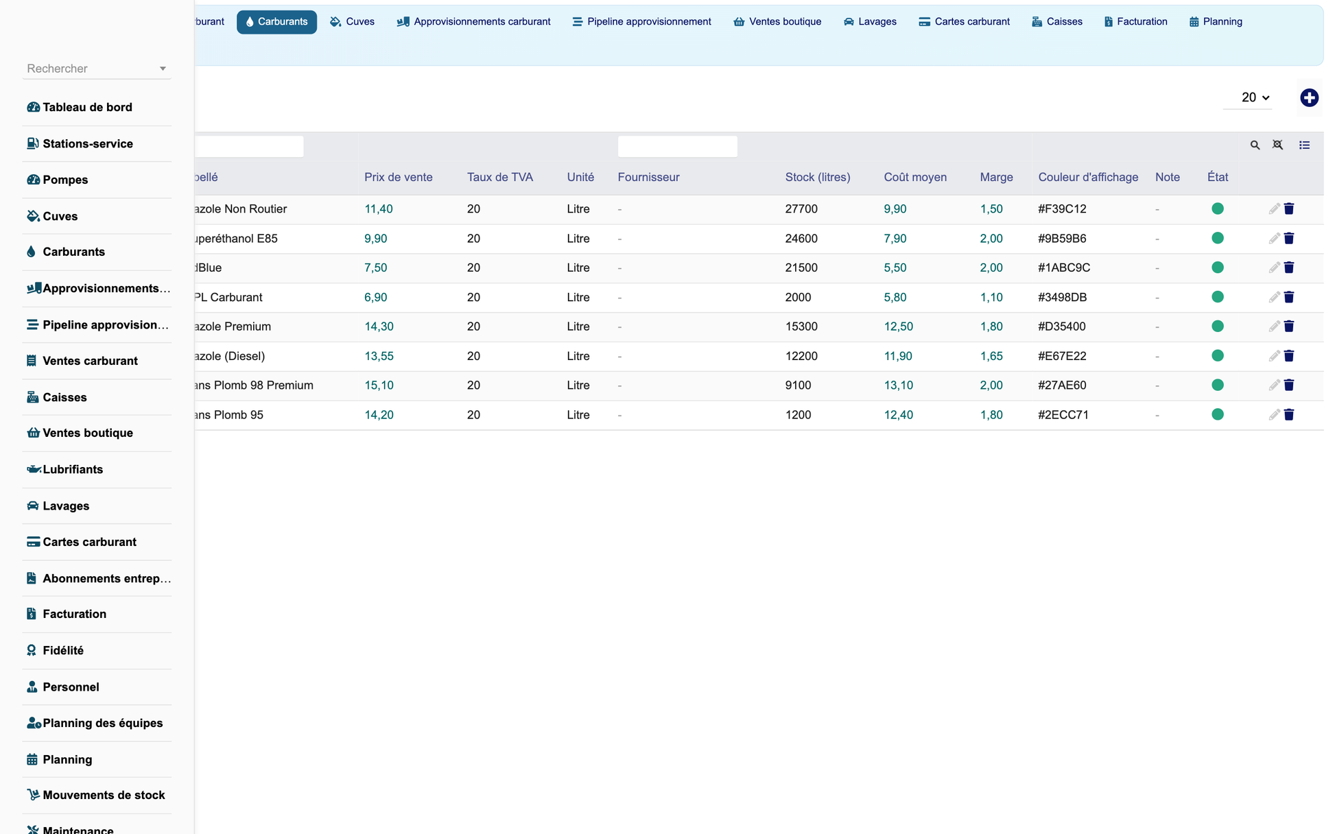 DoliResources - Dolibarr - 07_carburants