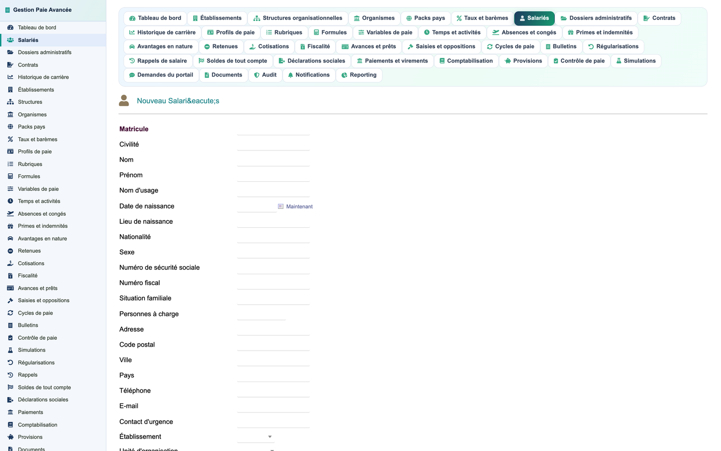 Advanced Payroll Management - Dolibarr