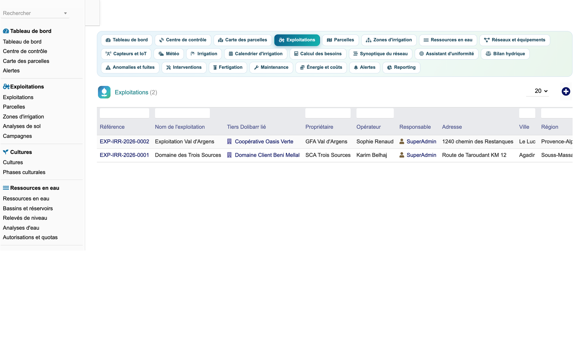 DoliResources - Dolibarr - 07_liste_exploitations