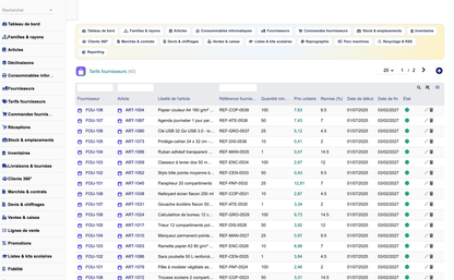 DoliResources - Dolibarr - 07_liste_tarifs_fournisseurs