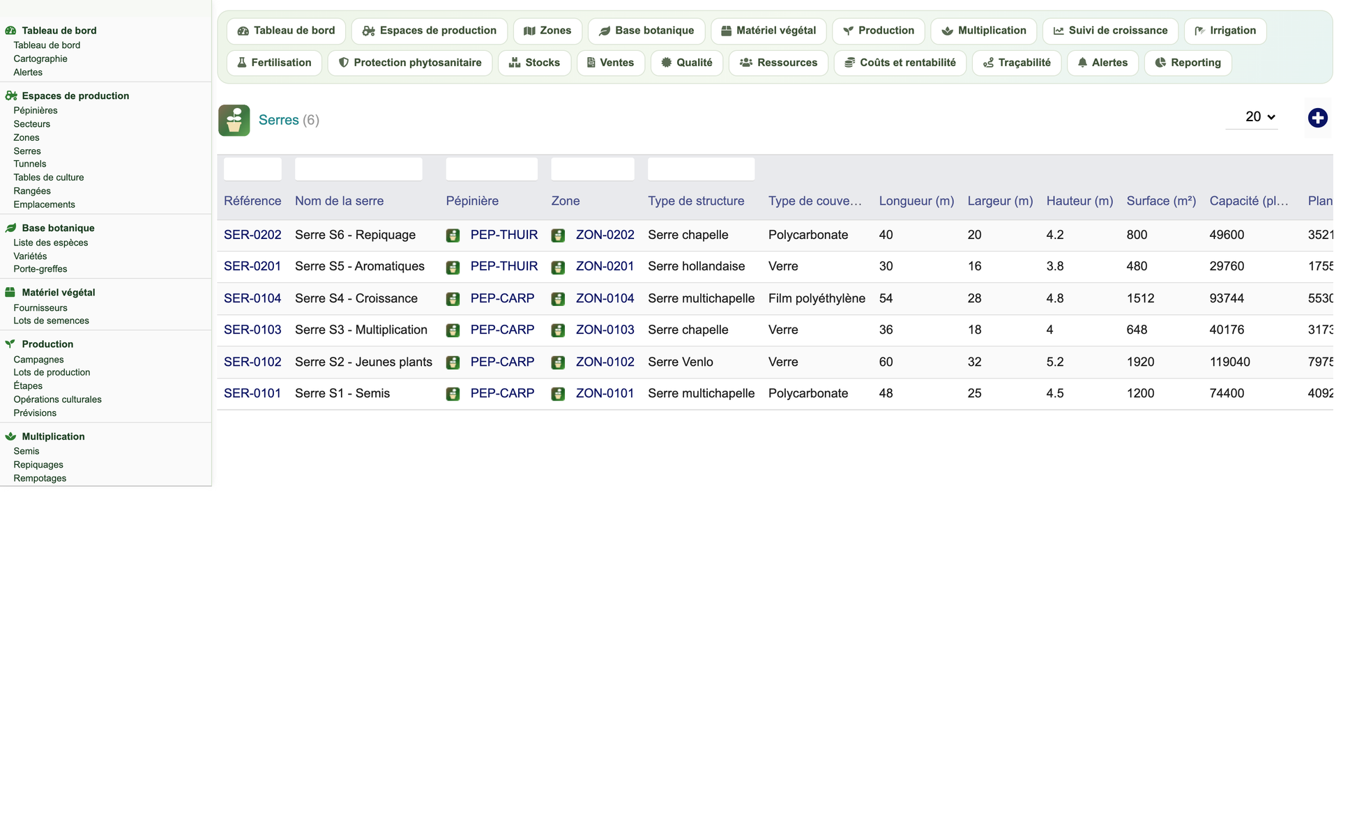 DoliResources - Dolibarr - 07_serres_liste