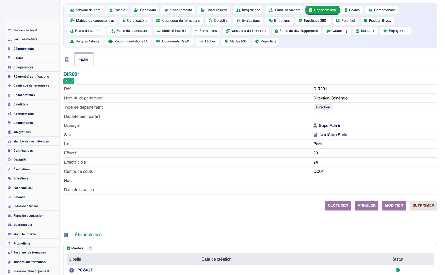 HR Performance Evaluation Management - Dolibarr