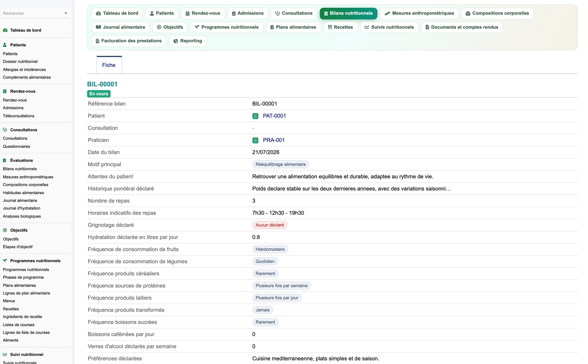 DoliResources - Dolibarr - 09_bilan_nutritionnel_initial