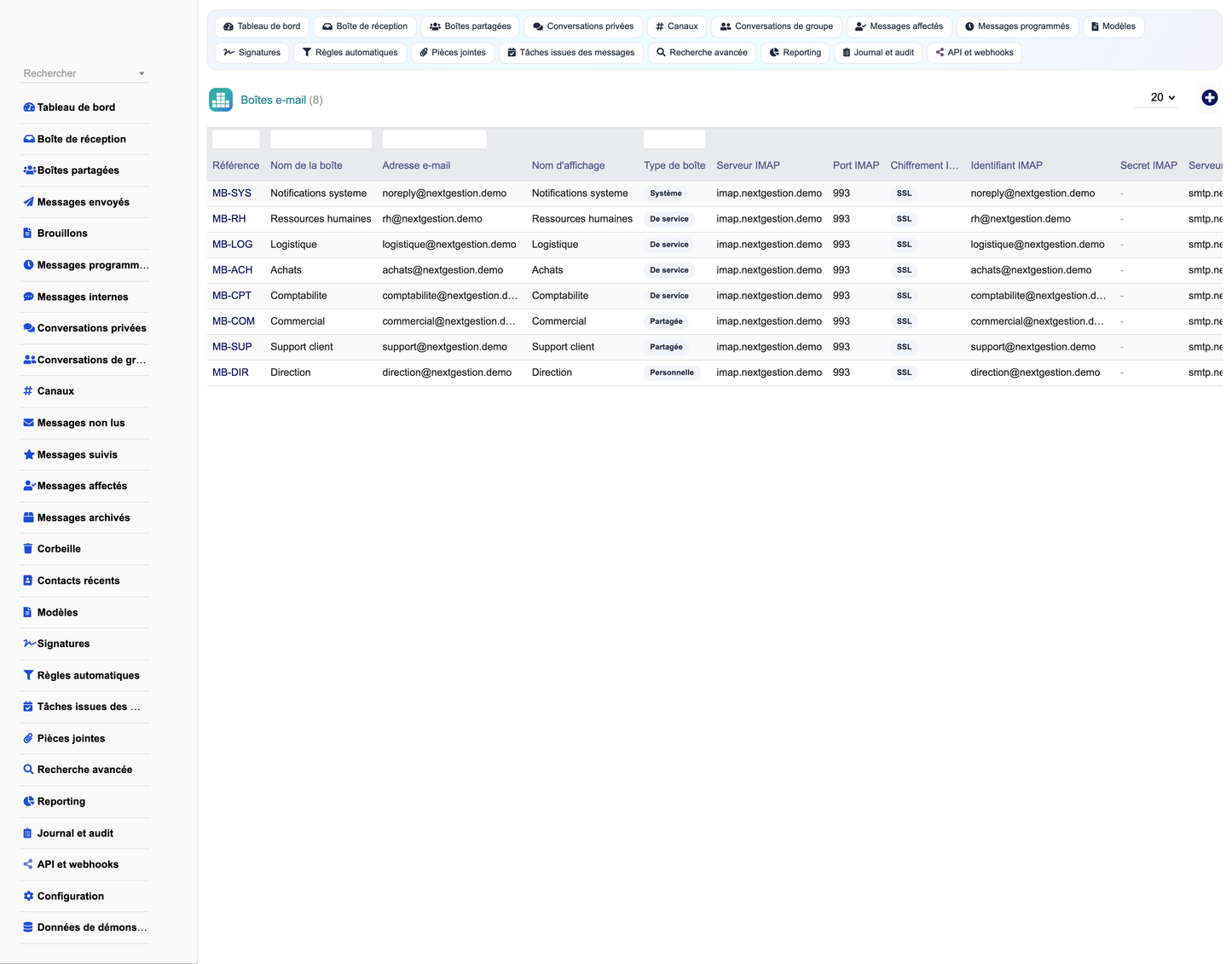 MESSAGING MANAGEMENT - Dolibarr