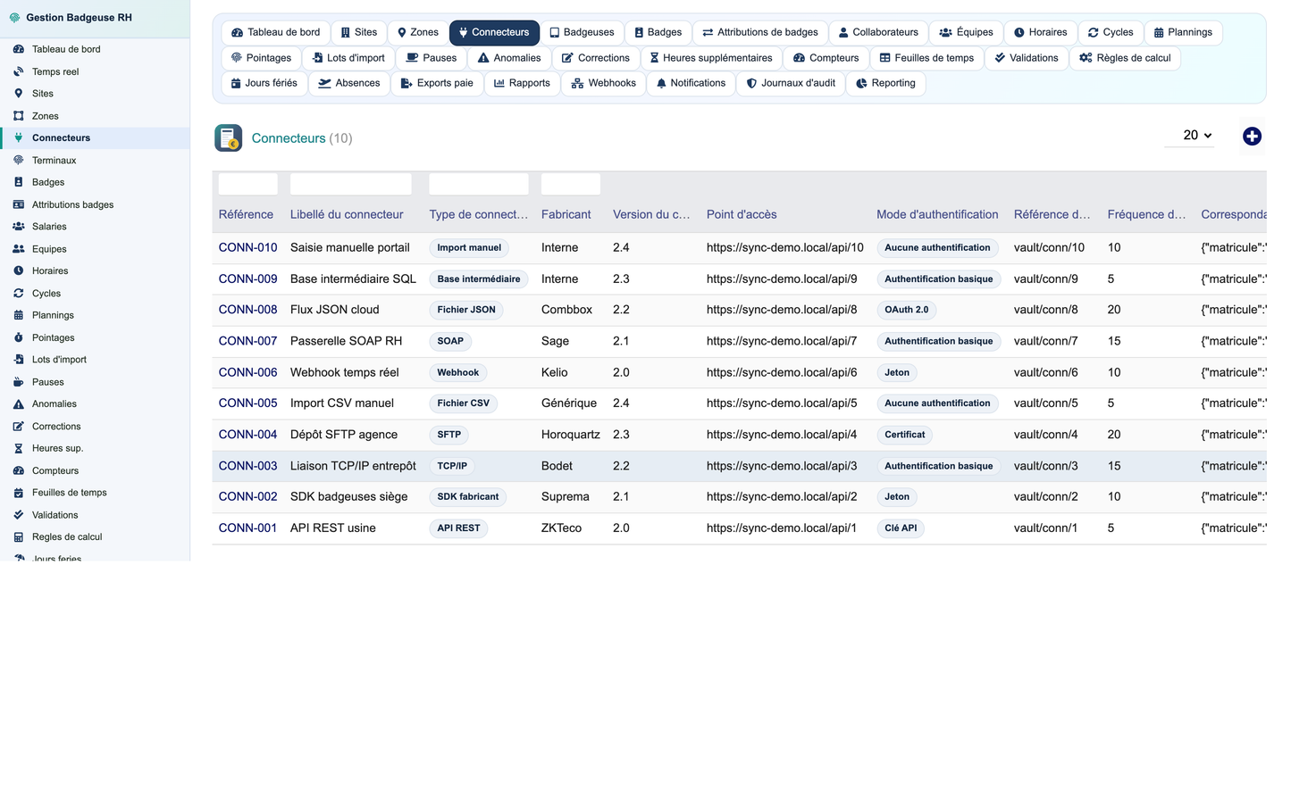 HR Badge, Time & Attendance Management - Dolibarr