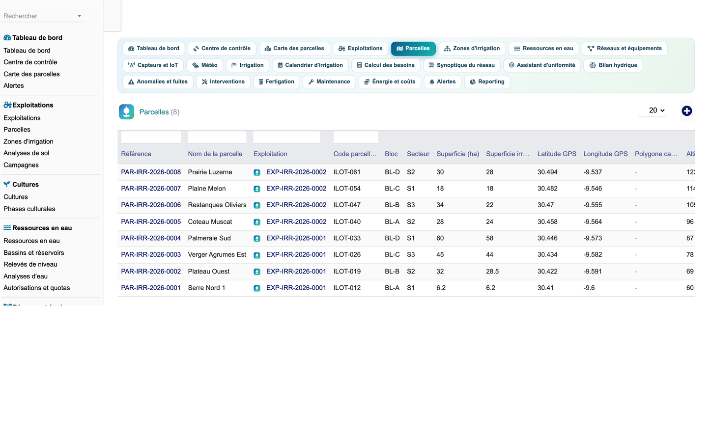 DoliResources - Dolibarr - 09_liste_parcelles