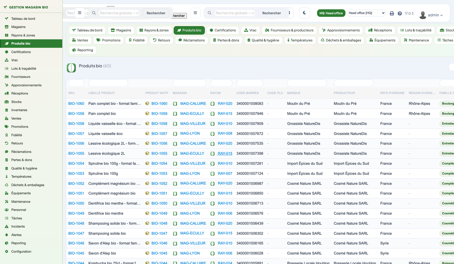 Organic Store Management for Dolibarr