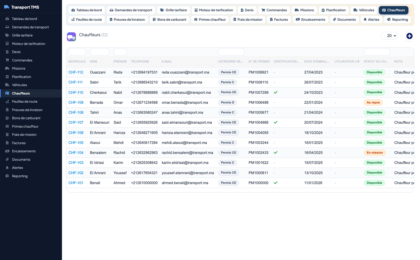 Transport Management System TMS -Dolibarr
