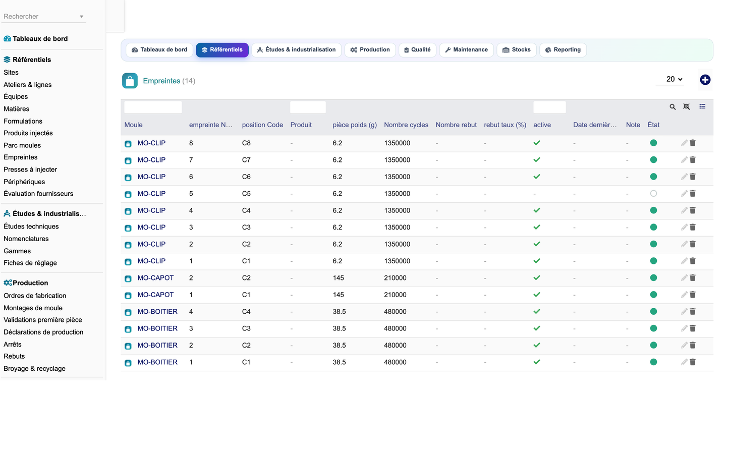 DoliResources - Dolibarr - 10_empreintes_liste