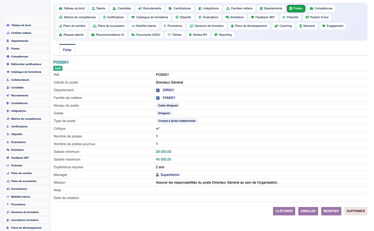 HR Performance Evaluation Management - Dolibarr