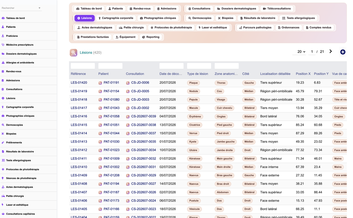 DoliResources - Dolibarr - 10_lesions_list