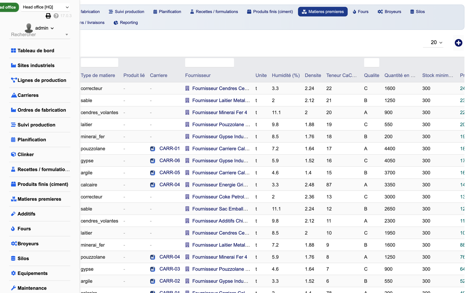 DoliResources - Dolibarr - 10_materials_list