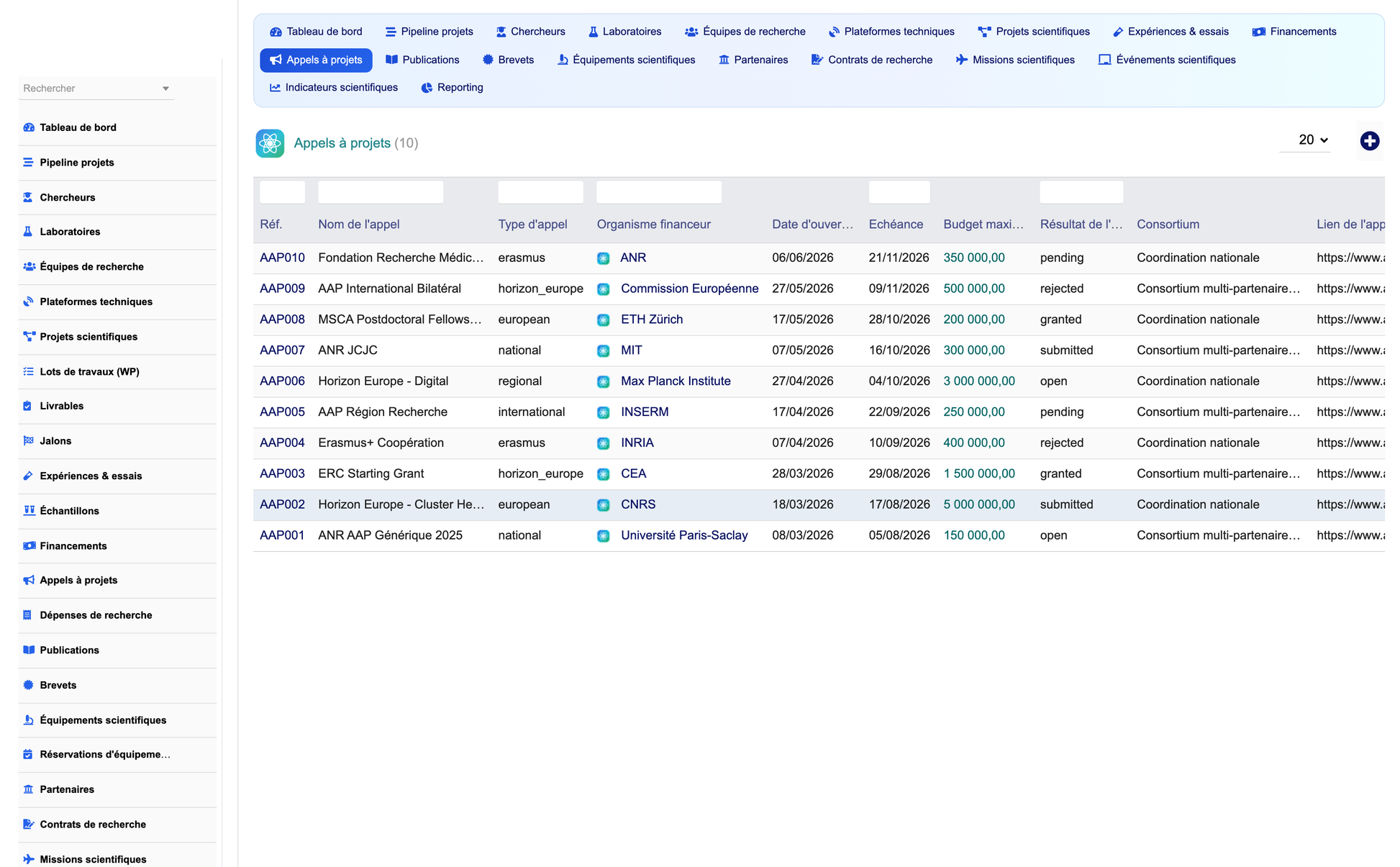 DoliResources - Dolibarr - 11_calls_list