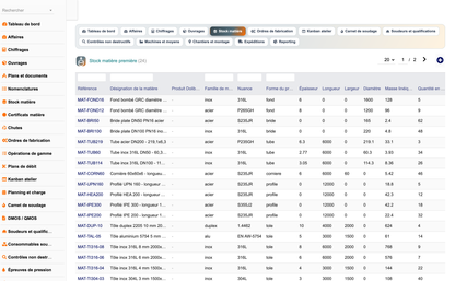 DoliResources - Dolibarr - 12_matieres_liste