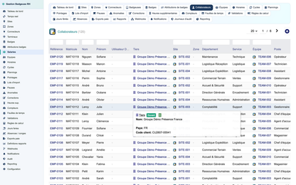 HR Badge, Time & Attendance Management - Dolibarr