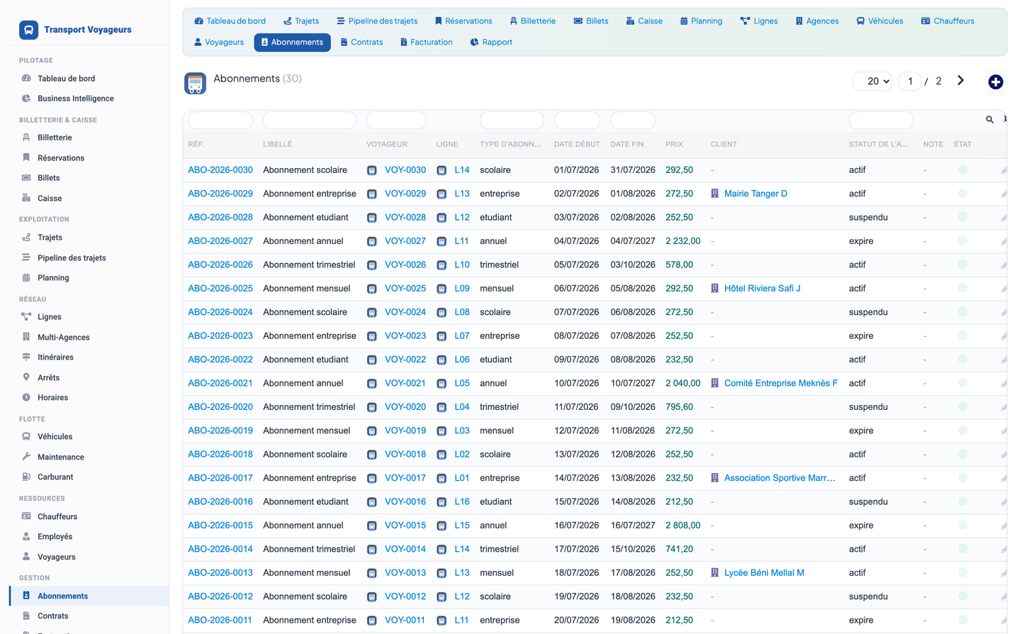 Passenger Transport Management - Dolibarr