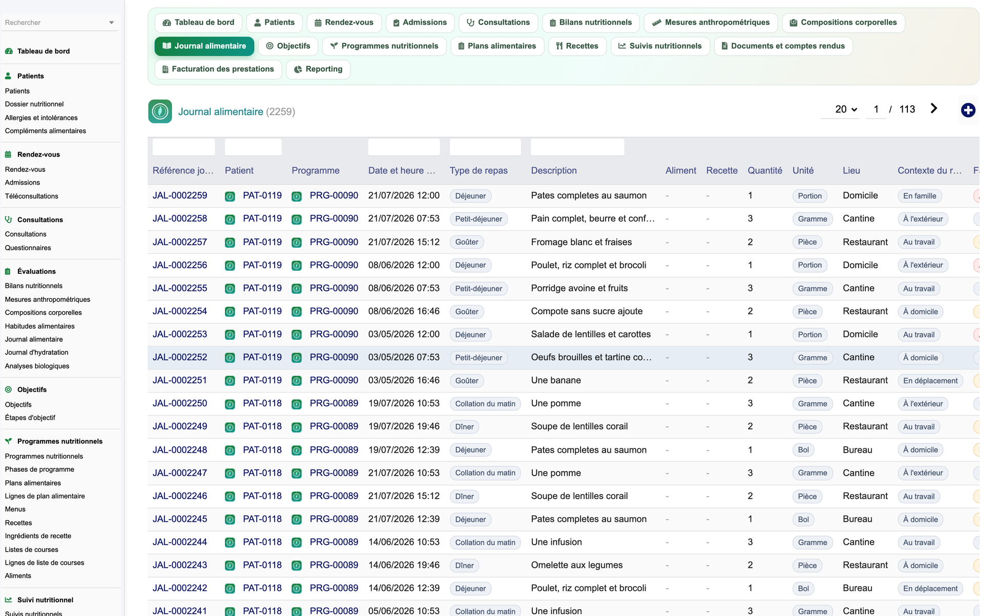 DoliResources - Dolibarr - 14_journal_alimentaire