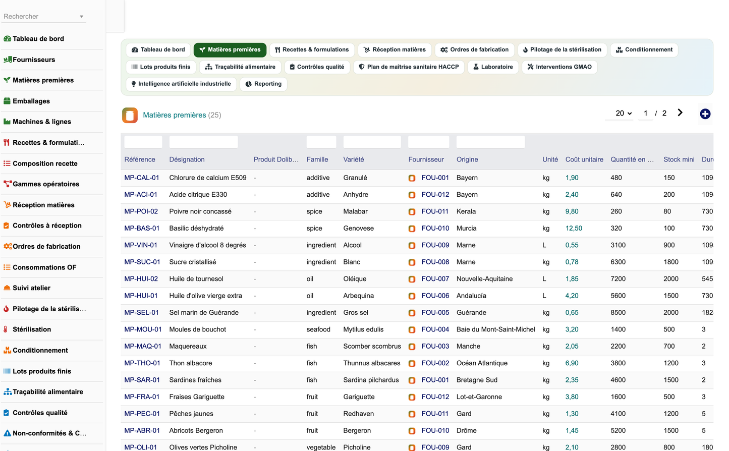 DoliResources - Dolibarr - 14_matieres_premieres_liste
