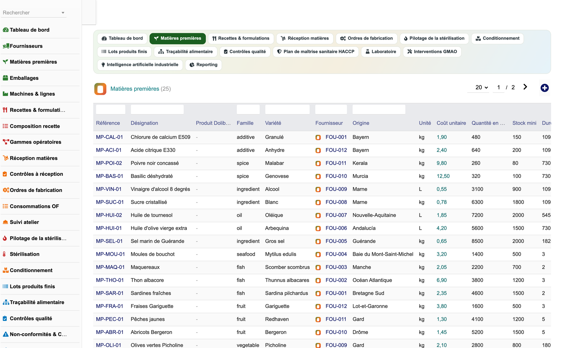 DoliResources - Dolibarr - 14_matieres_premieres_liste