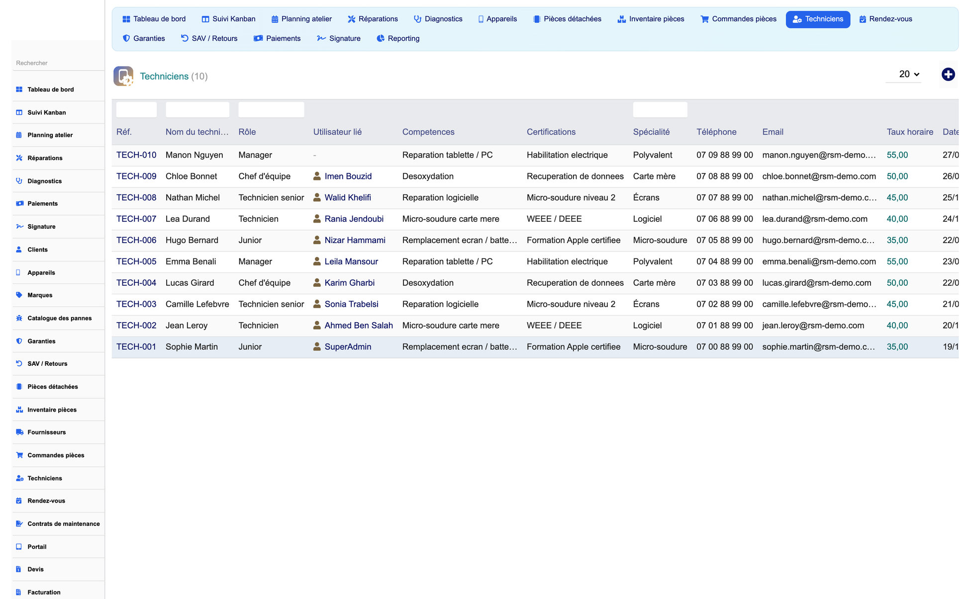DoliResources - Dolibarr - 14_technicians