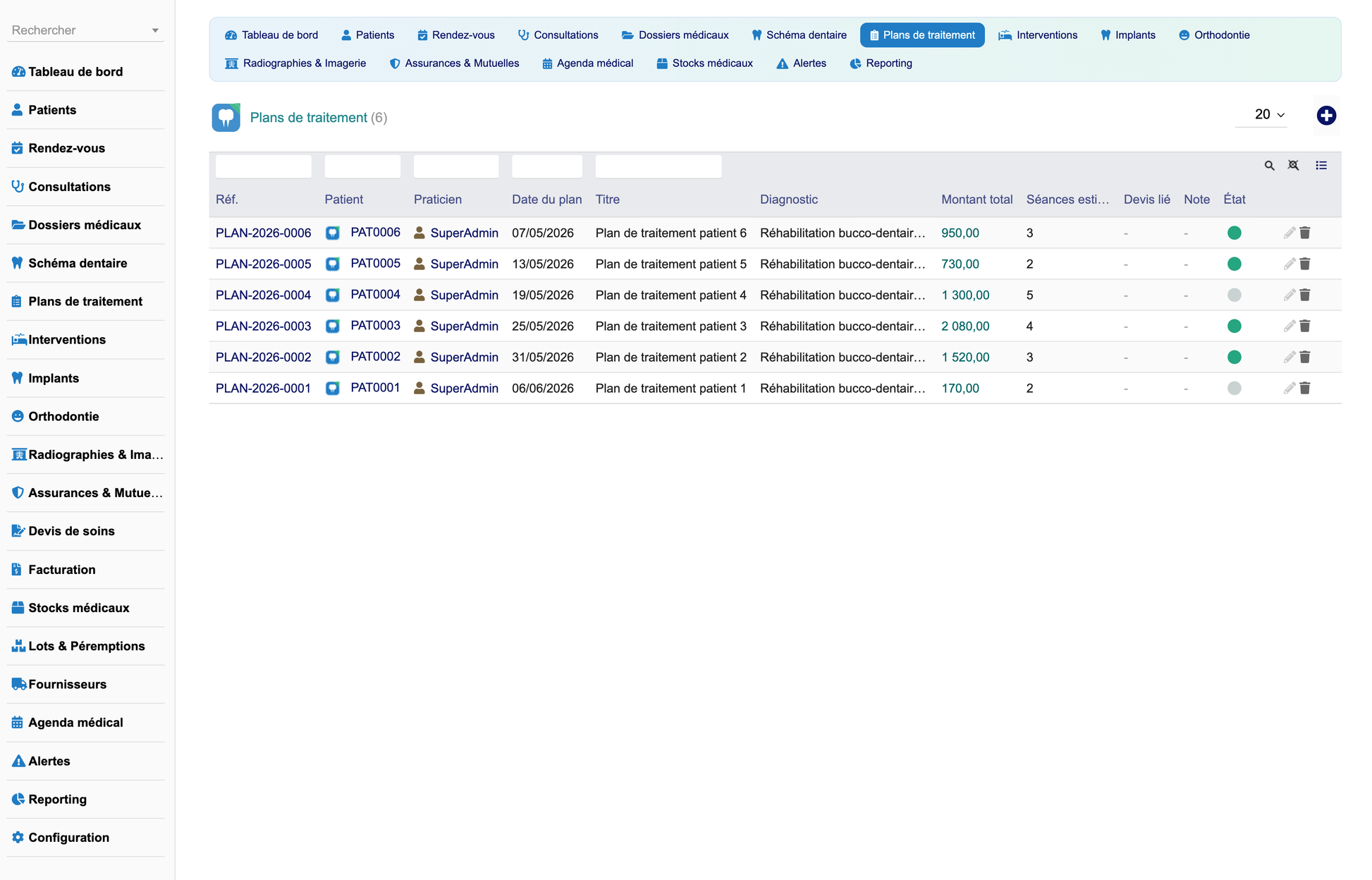 DoliResources - Dolibarr - 14_treatmentplans_list_0c14b743-dc2a-4838-8da2-8d82426978c4
