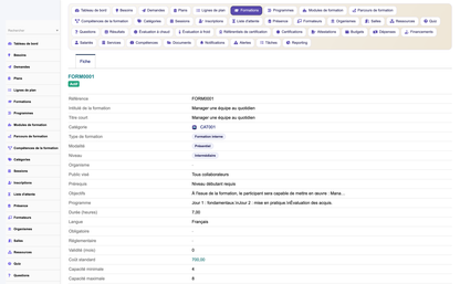 HR Training Management - Dolibarr