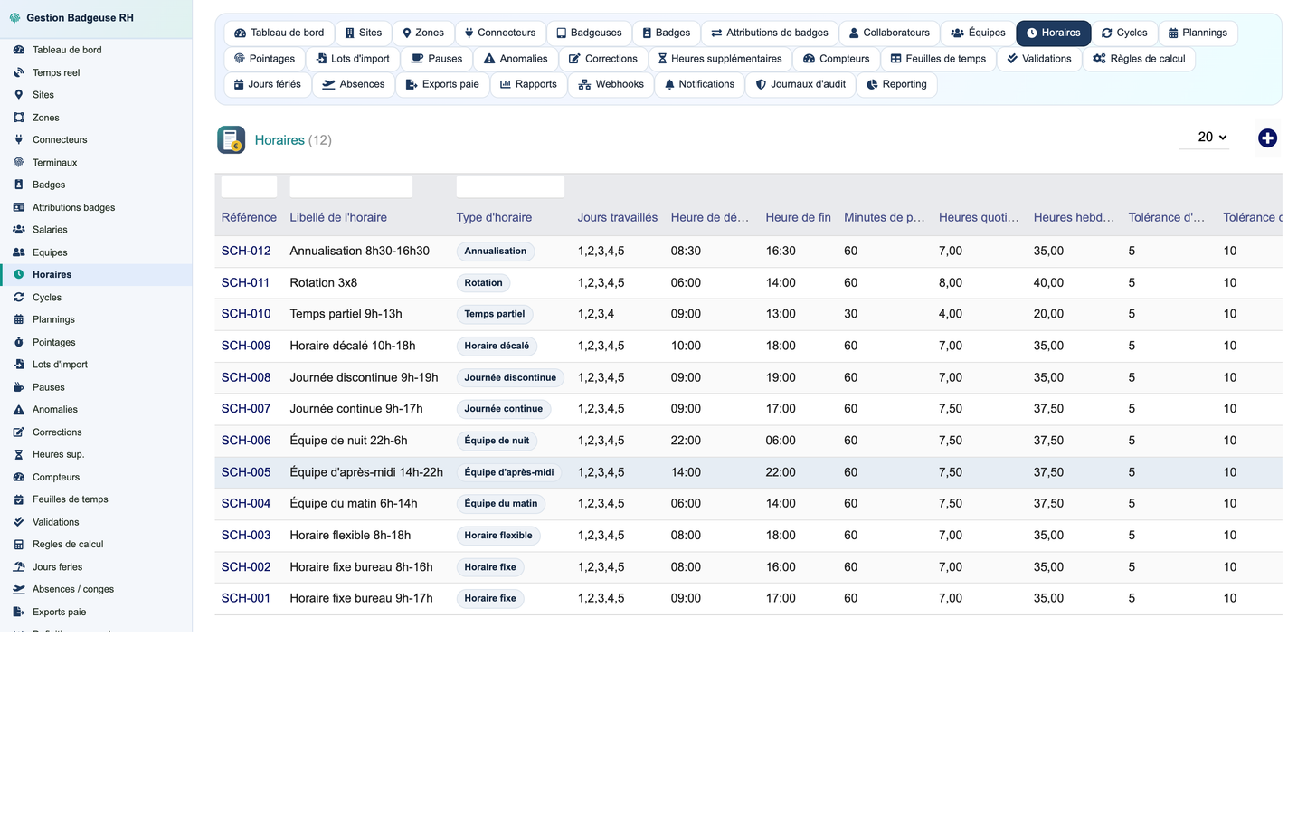 HR Badge, Time & Attendance Management - Dolibarr