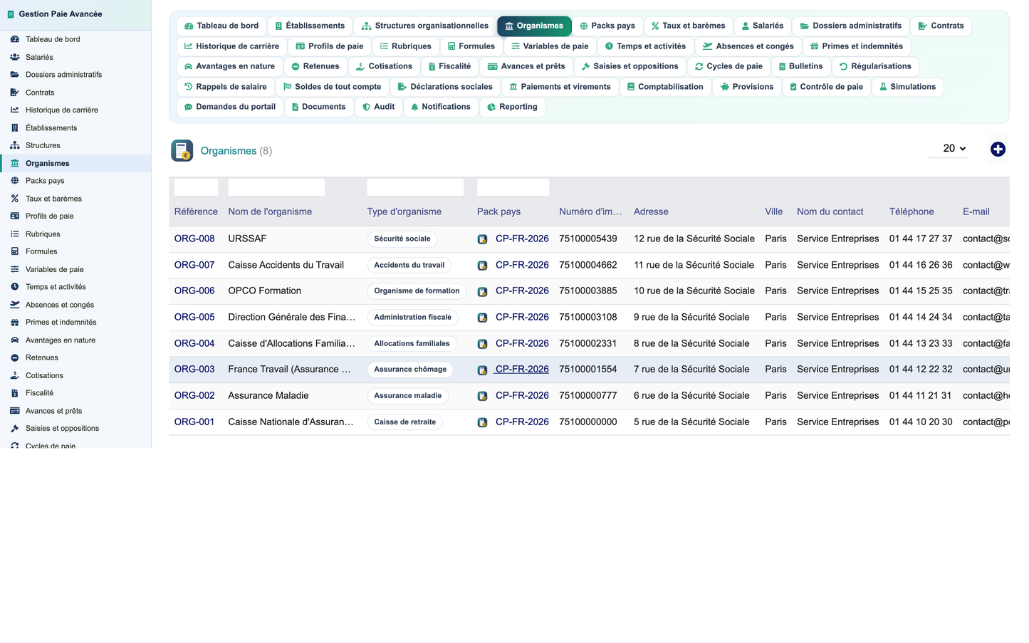 Advanced Payroll Management - Dolibarr