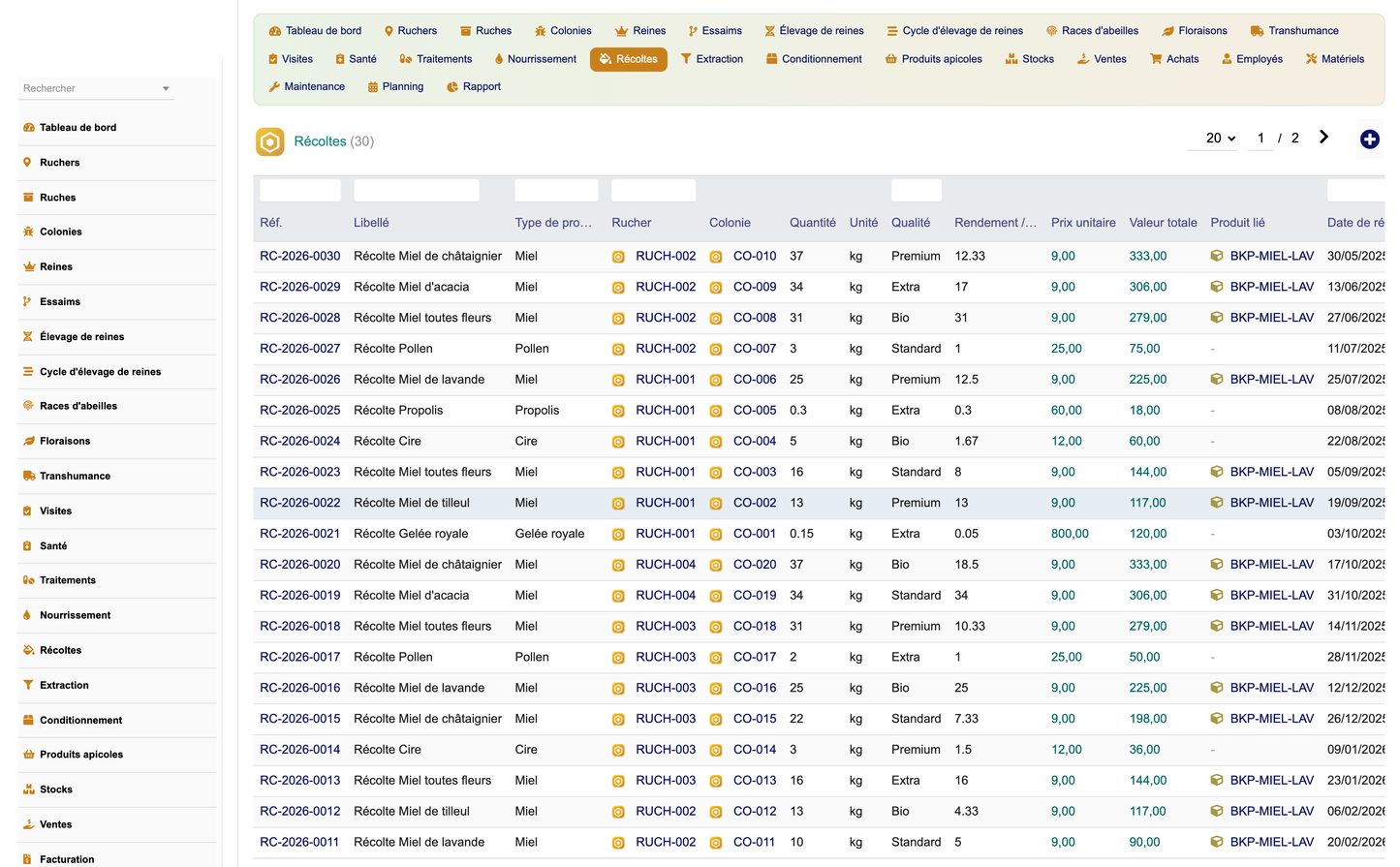 DoliResources - Dolibarr - 15_recoltes