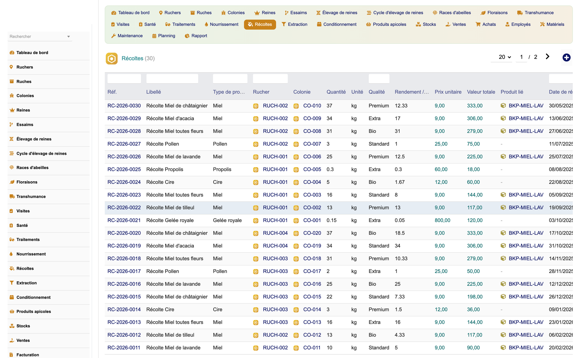 DoliResources - Dolibarr - 15_recoltes