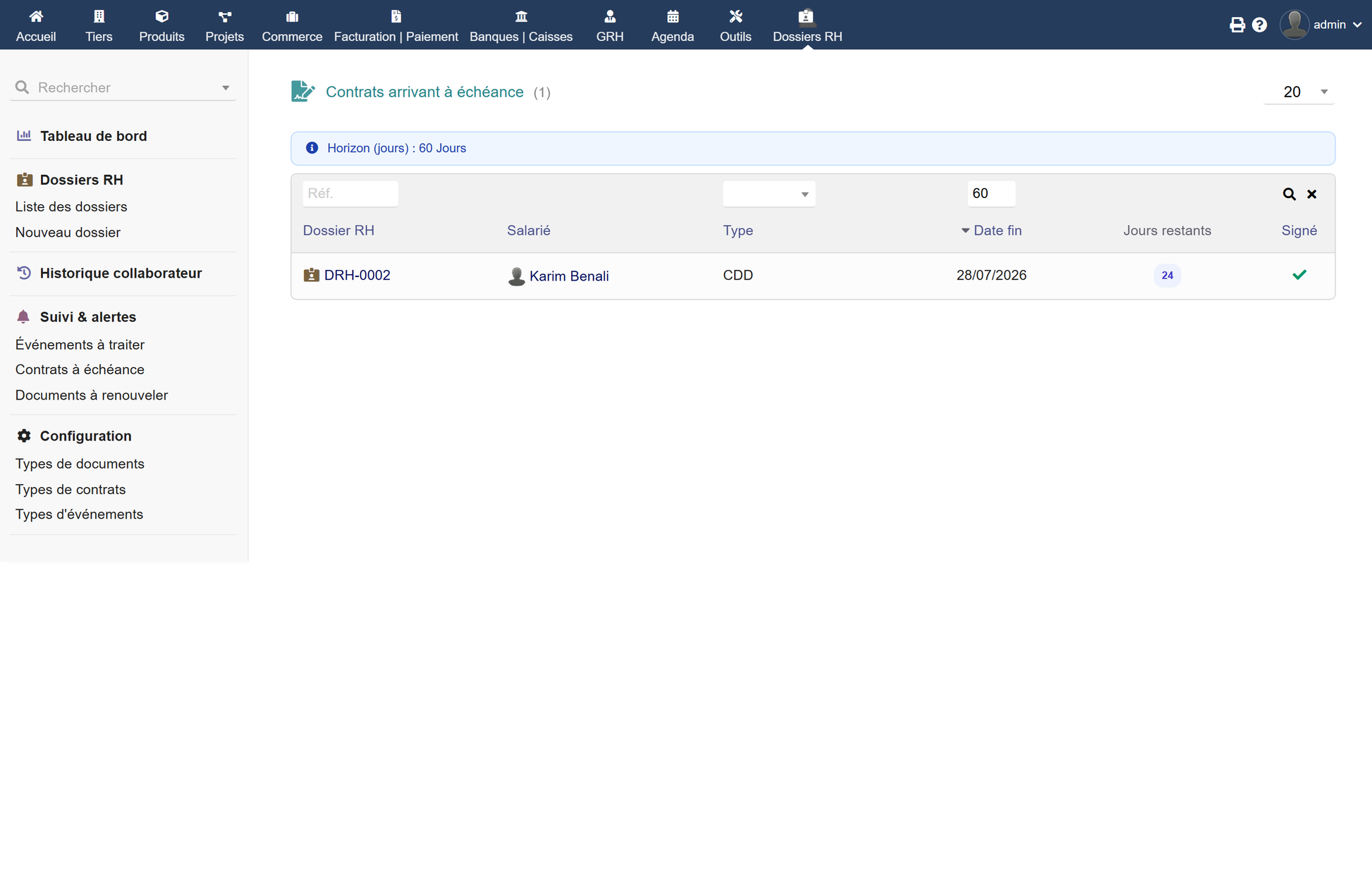 DoliResources - Dolibarr - 16_contrats_echeance