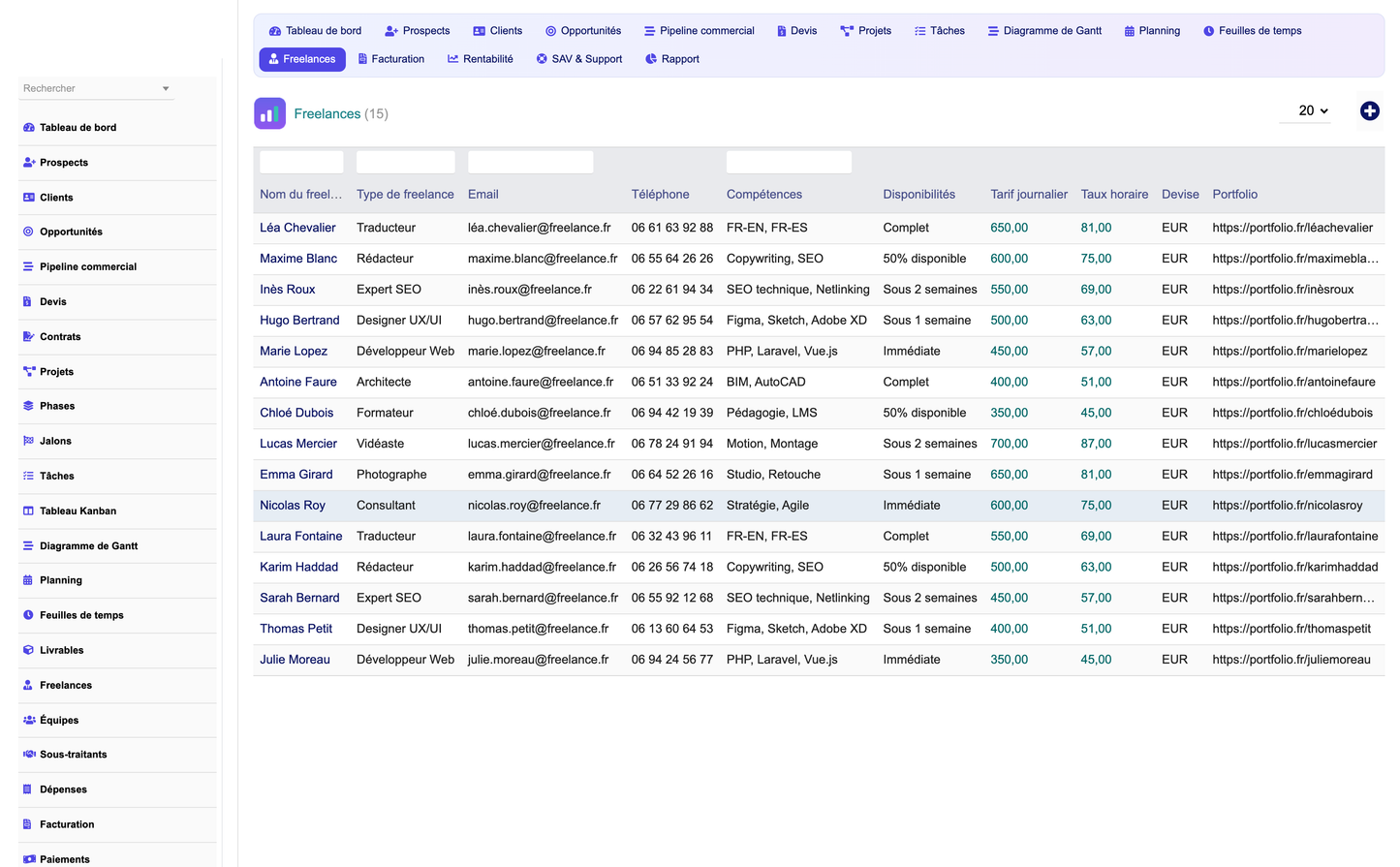 DoliResources - Dolibarr - 16_freelances_list