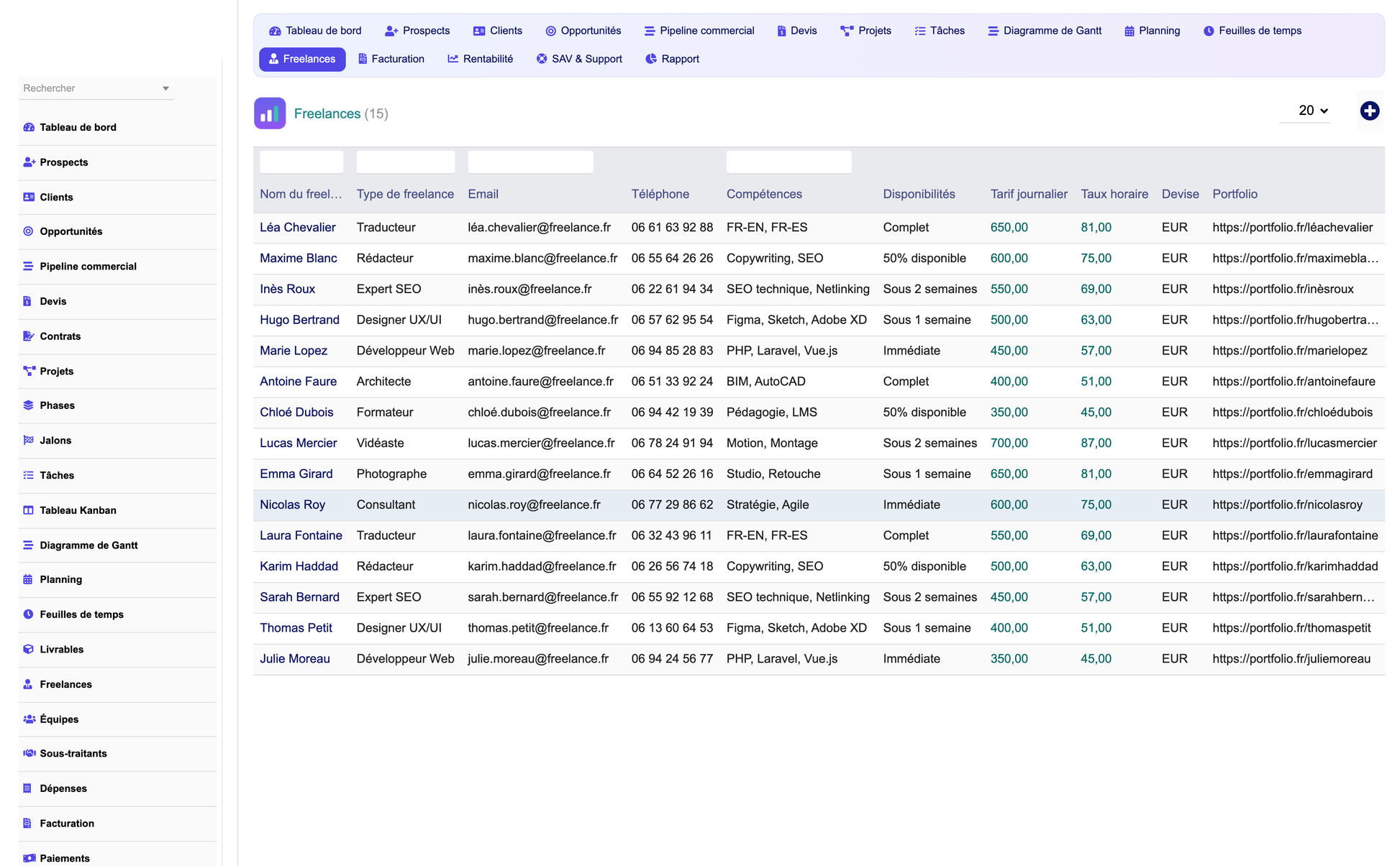 DoliResources - Dolibarr - 16_freelances_list