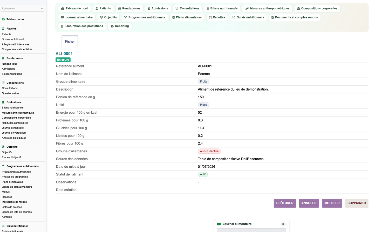 DoliResources - Dolibarr - 17_fiche_aliment