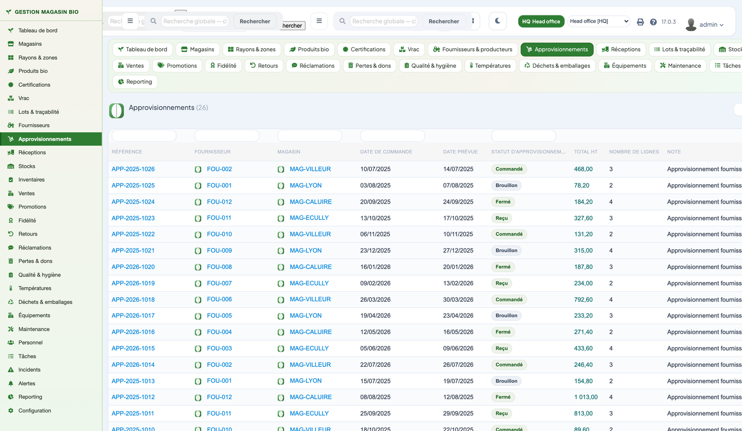 Organic Store Management for Dolibarr