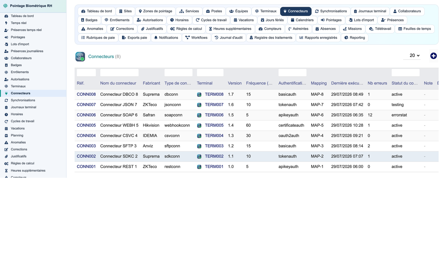 Biometric Time & Attendance Management - Dolibarr