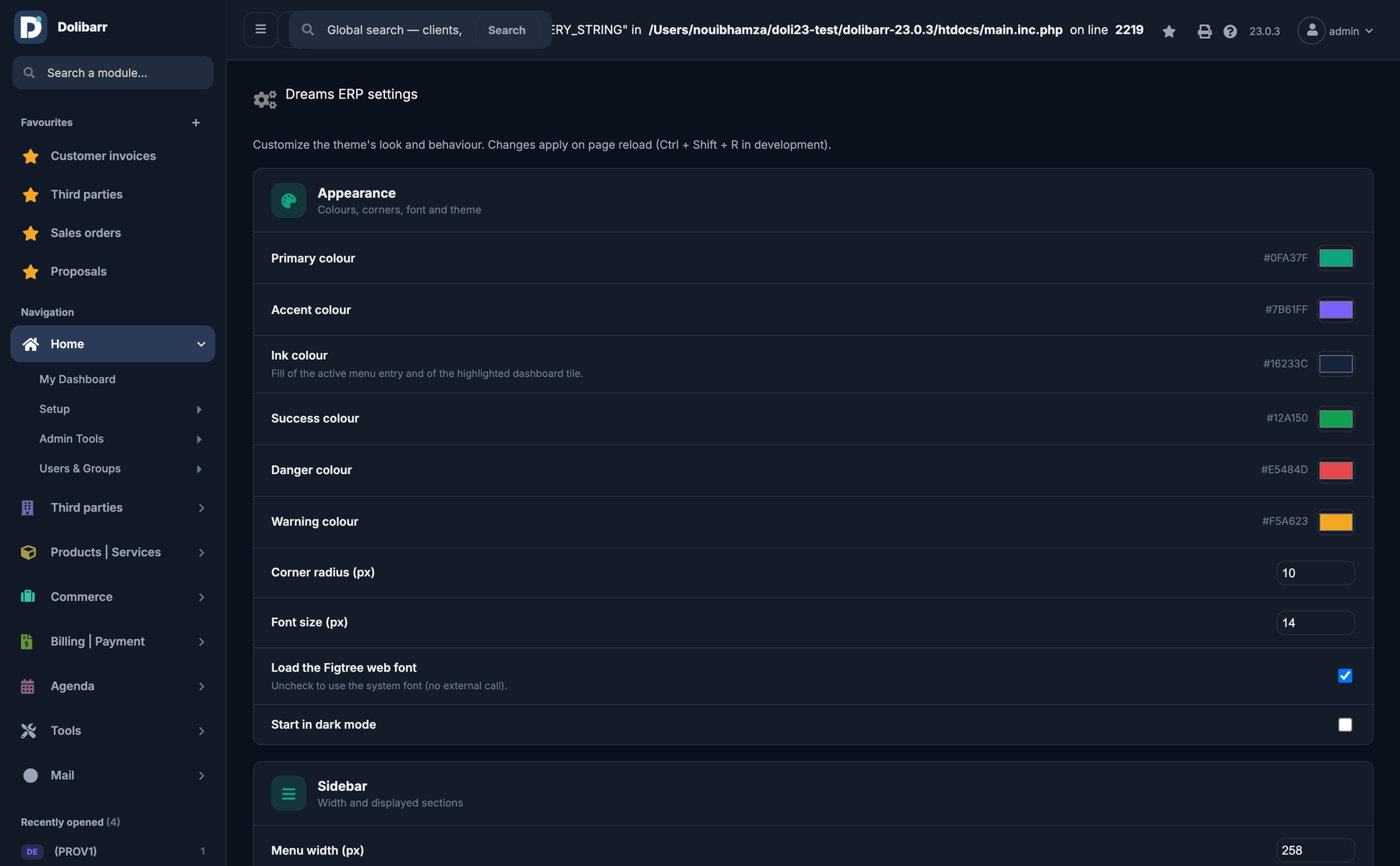 DoliResources - Dolibarr - 18_configuration_page_dark
