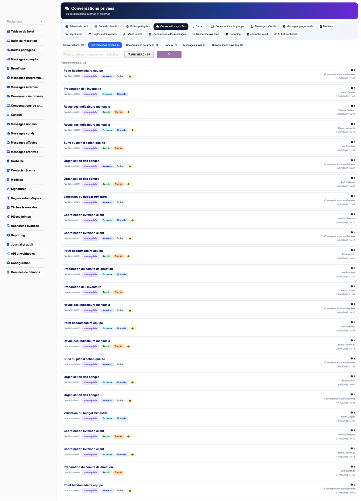 MESSAGING MANAGEMENT - Dolibarr
