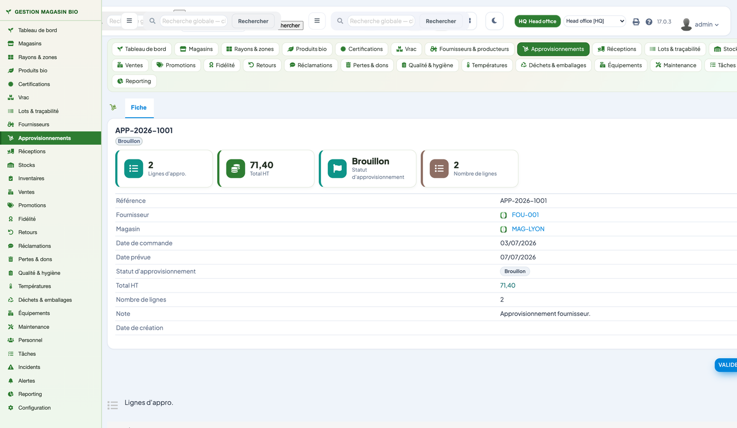 Organic Store Management for Dolibarr