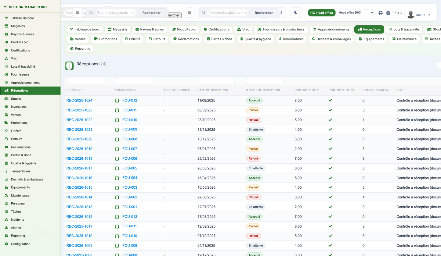 Organic Store Management for Dolibarr
