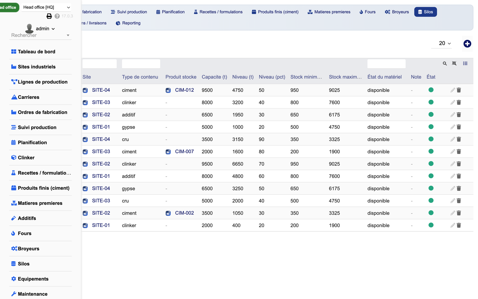 DoliResources - Dolibarr - 19_silos_list