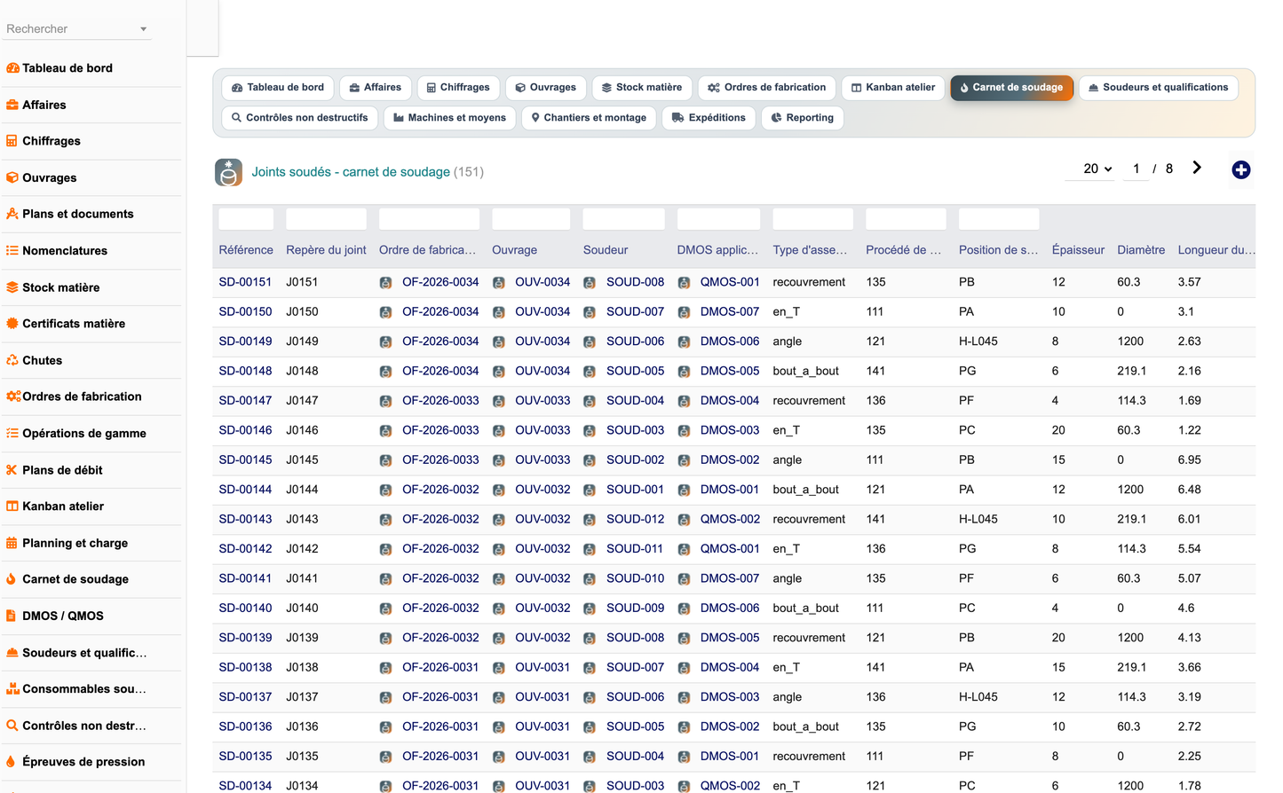DoliResources - Dolibarr - 20_carnet_soudage_liste