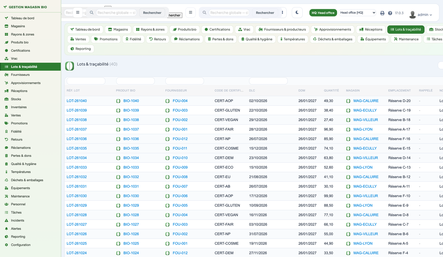 Organic Store Management for Dolibarr